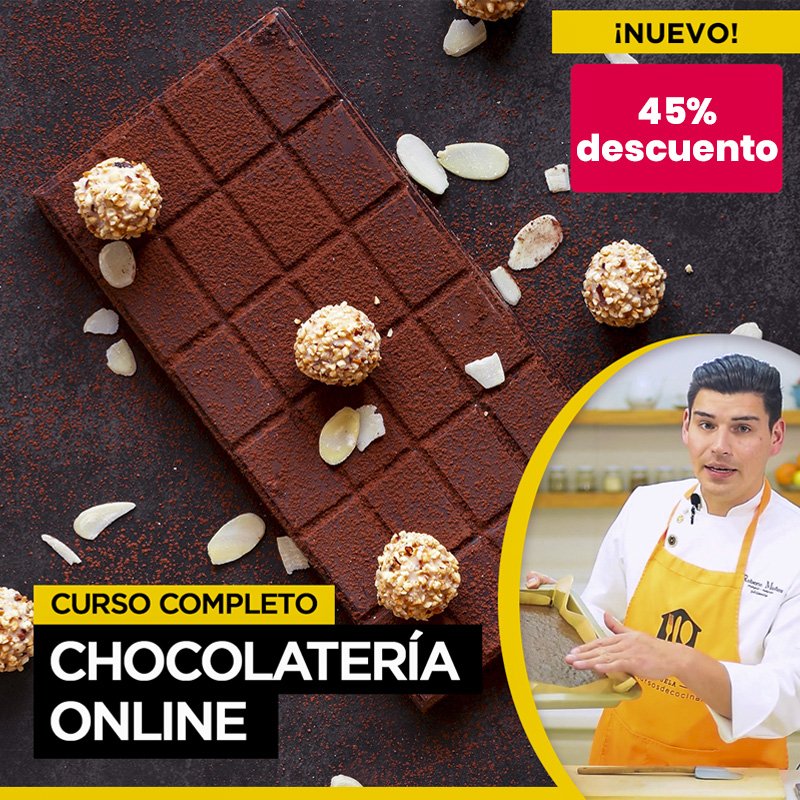 Curso de Chocolatería: Aprende técnicas de atemperado, combinación de sabores y creación de bombones y postres