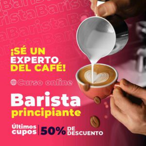 Imagen promocional del curso online de Barista Principiante.