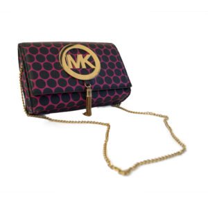 Cartera Michael Kors Dot con cadena metálica dorada.